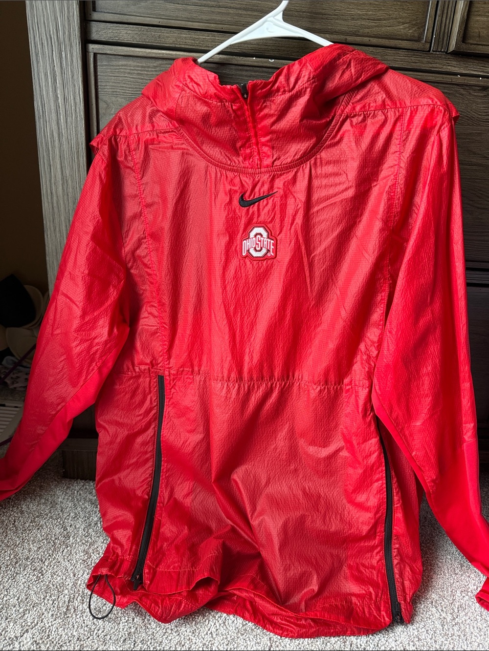 Nike Red Ohio State Pullover Windbreaker